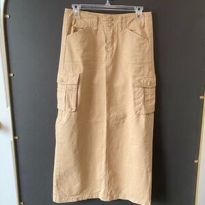 Brandy Melville Tan Cargo Skirt One Size